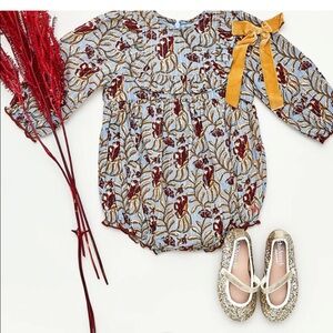 PINK CHICKEN BUBBLE ROMPER